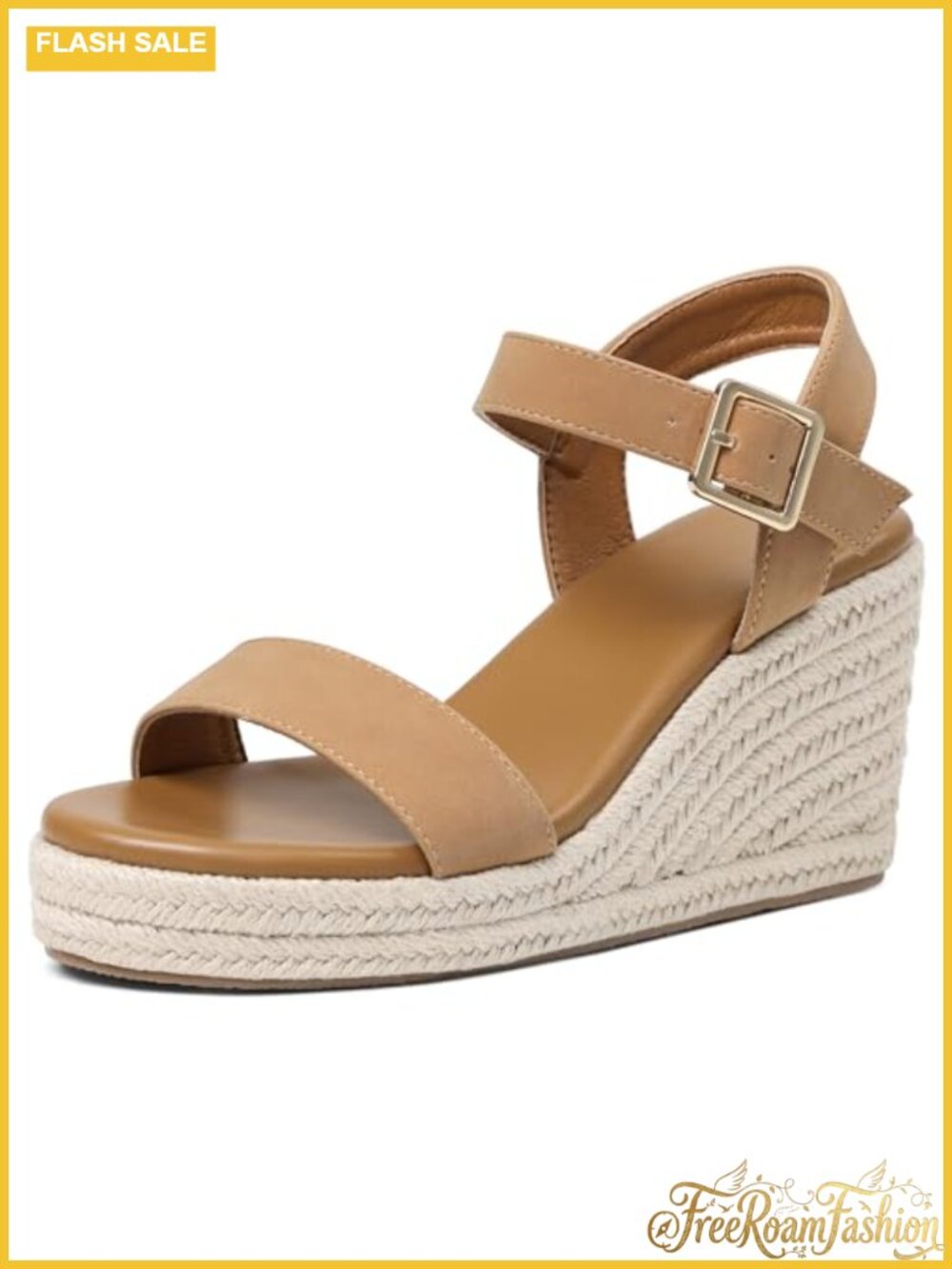 Women's Espadrille Platform Wedge Sandals with Ankle Strap